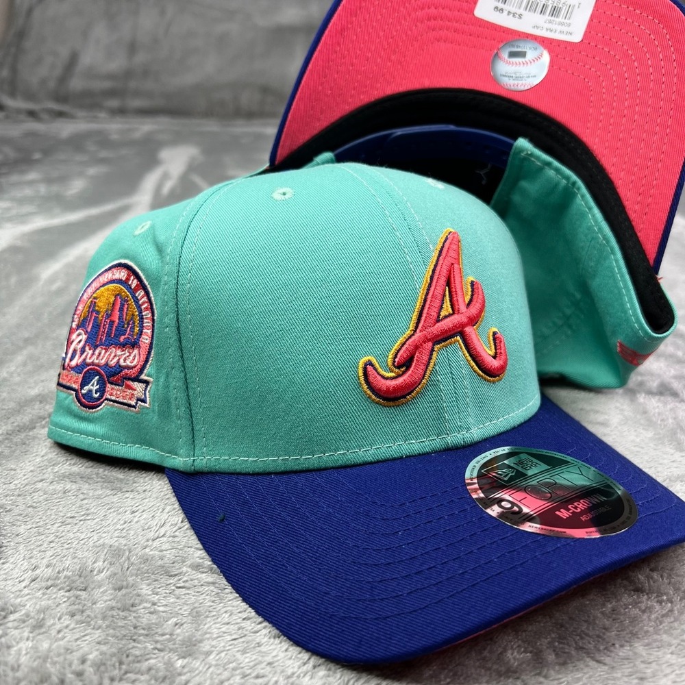 New Era Atlanta Braves Clear Mint 40th Anniversary Patch 9Forty M Frame Snapback